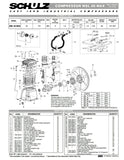 SCHULZ AIR COMPRESSOR PUMP - TWO STAGE - MSL20MAX - 5HP - 932.7277-0